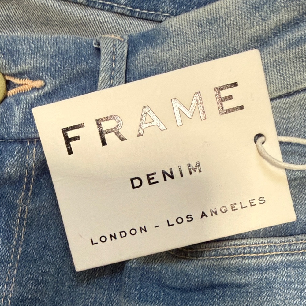 Frame Le Crop Mini Boot Mid-Rise Medium Blue Flare Jeans NEW - Picture 5 of 12